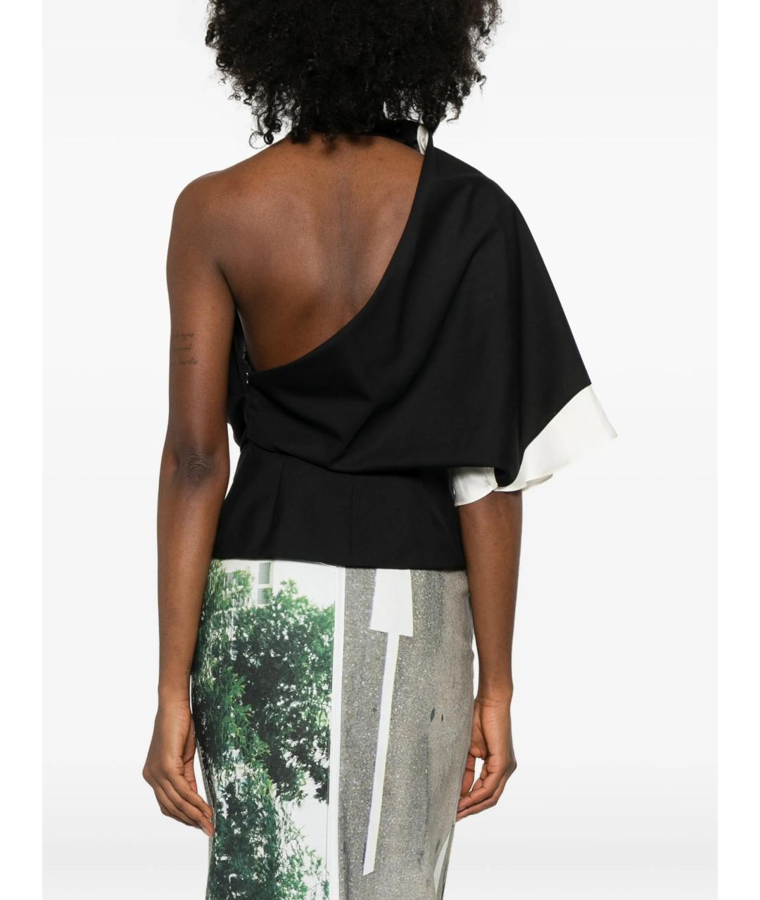 ROHE Черная шерстяная блузы, фото 4