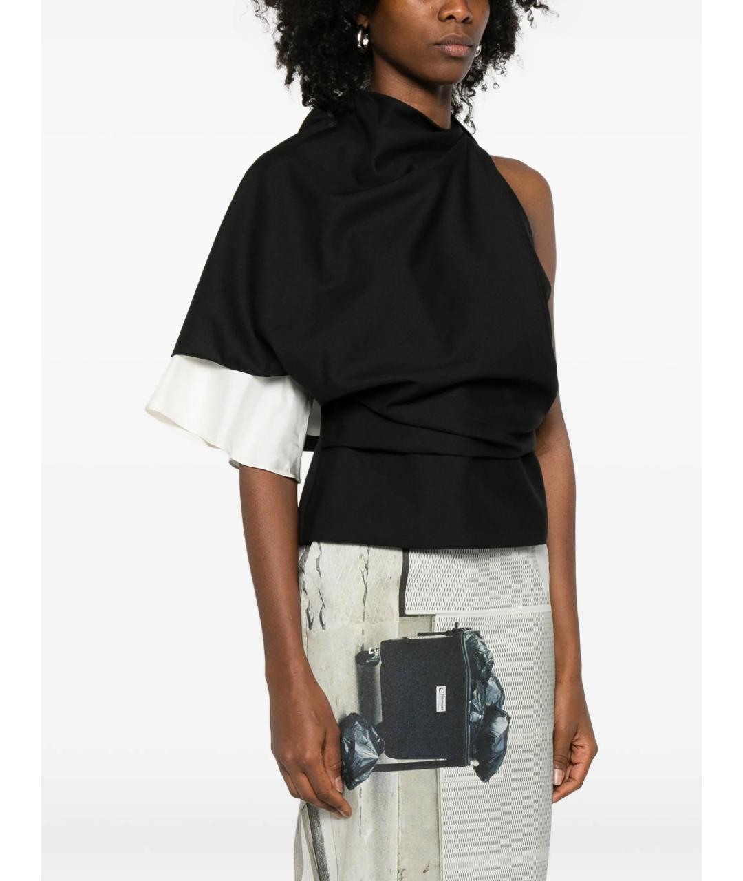 ROHE Черная шерстяная блузы, фото 3