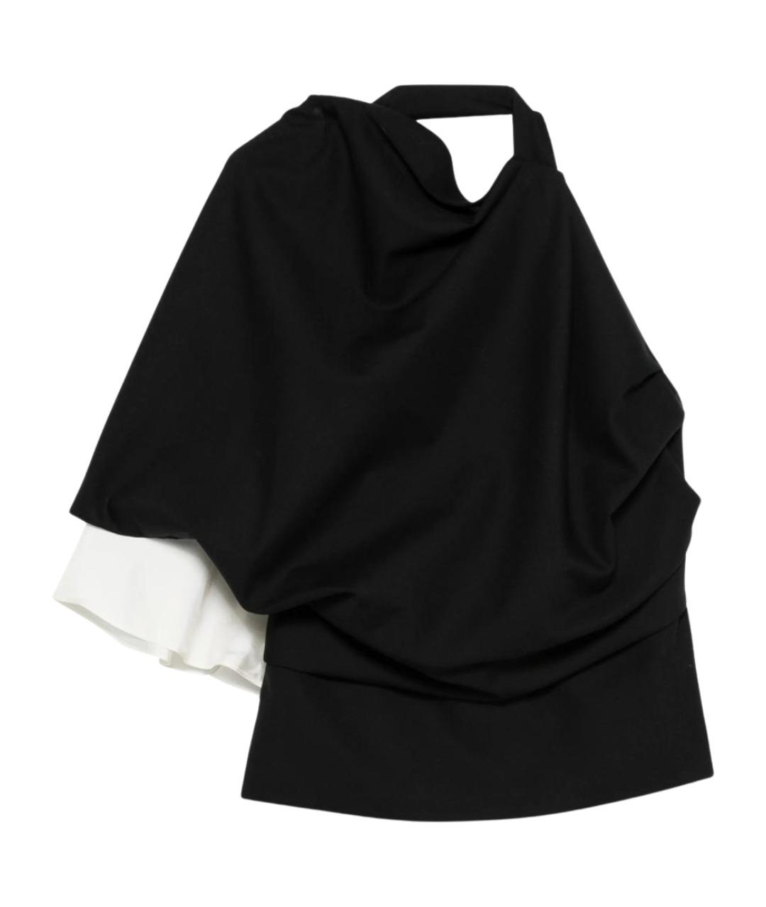 ROHE Черная шерстяная блузы, фото 1
