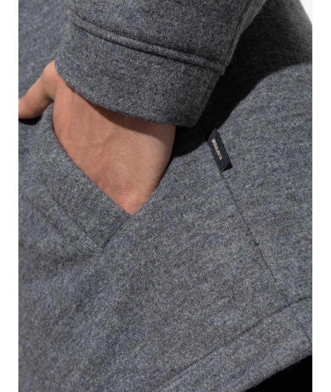 WOOLRICH Серая шерстяная куртка, фото 5