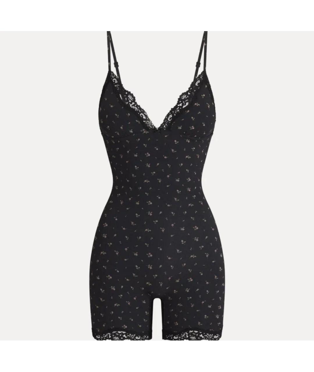 SKIMS Черный полиамидовый комбинезон, фото 5