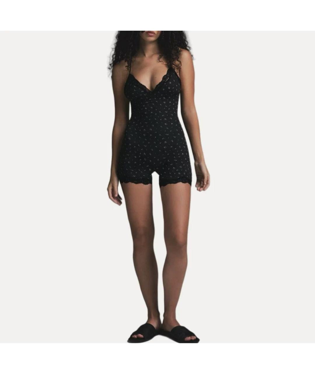 SKIMS Черный полиамидовый комбинезон, фото 3