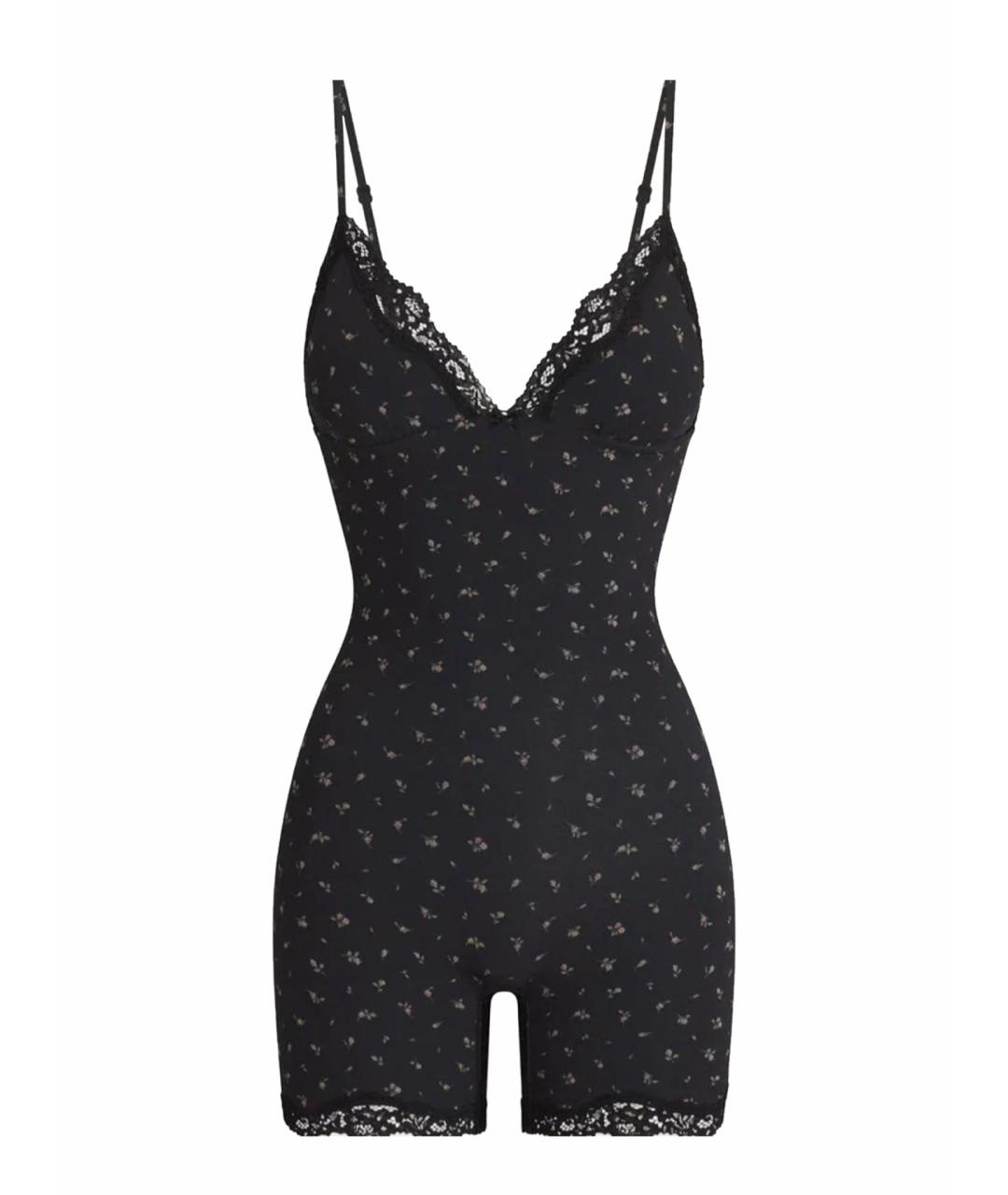 SKIMS Черный полиамидовый комбинезон, фото 1