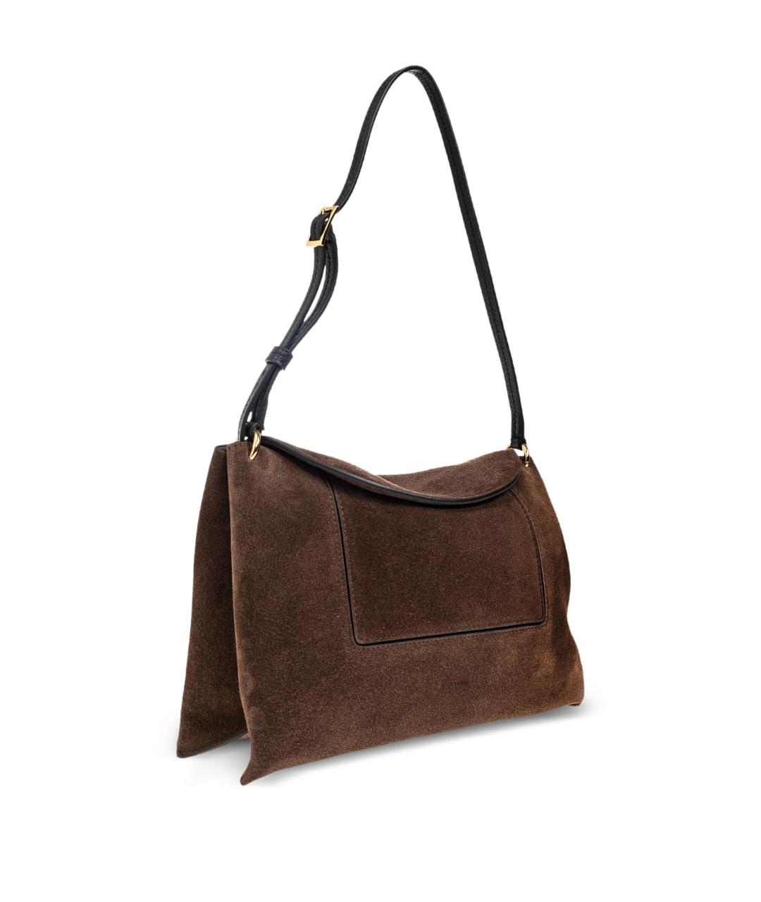 WANDLER Коричневая замшевая сумка через плечо, фото 4