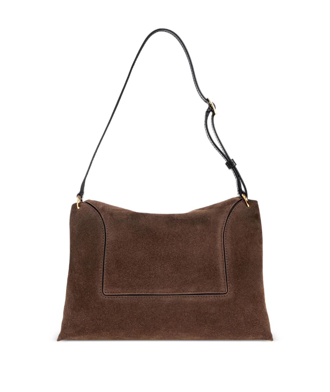 WANDLER Коричневая замшевая сумка через плечо, фото 3