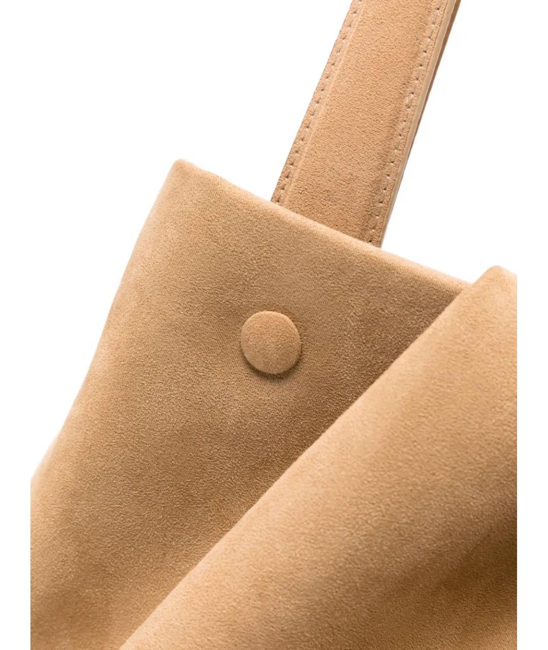 THEMOIRE Бежевая замшевая сумка тоут, фото 4