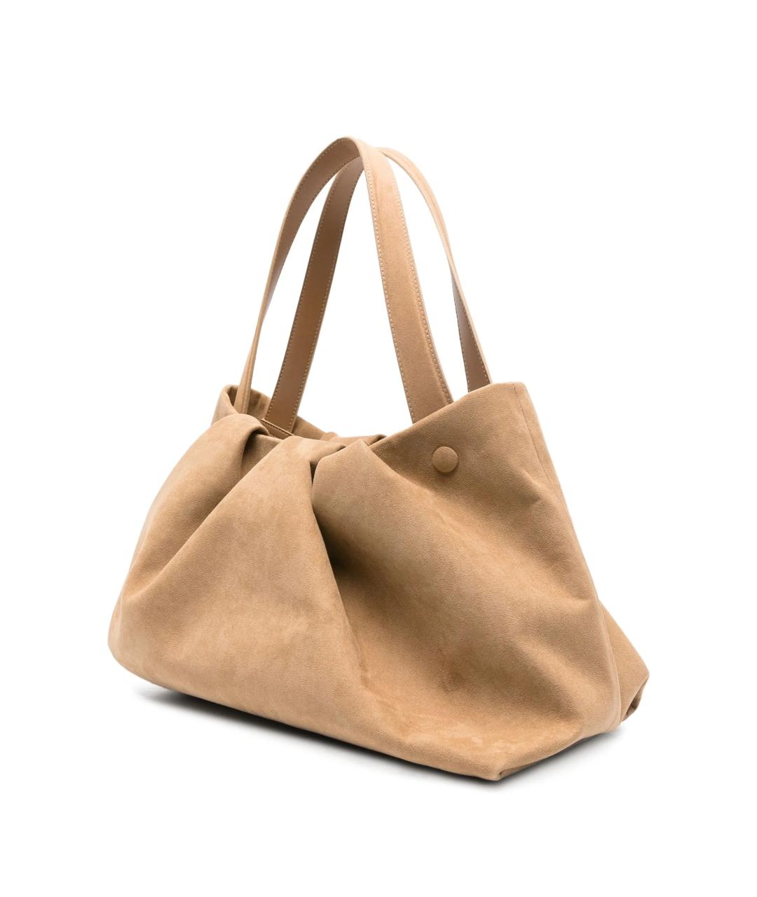 THEMOIRE Бежевая замшевая сумка тоут, фото 3