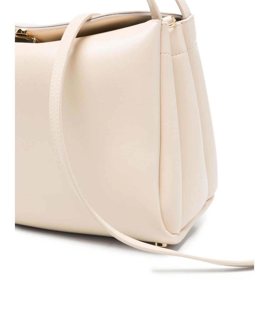 THEMOIRE Белая кожаная сумка через плечо, фото 5