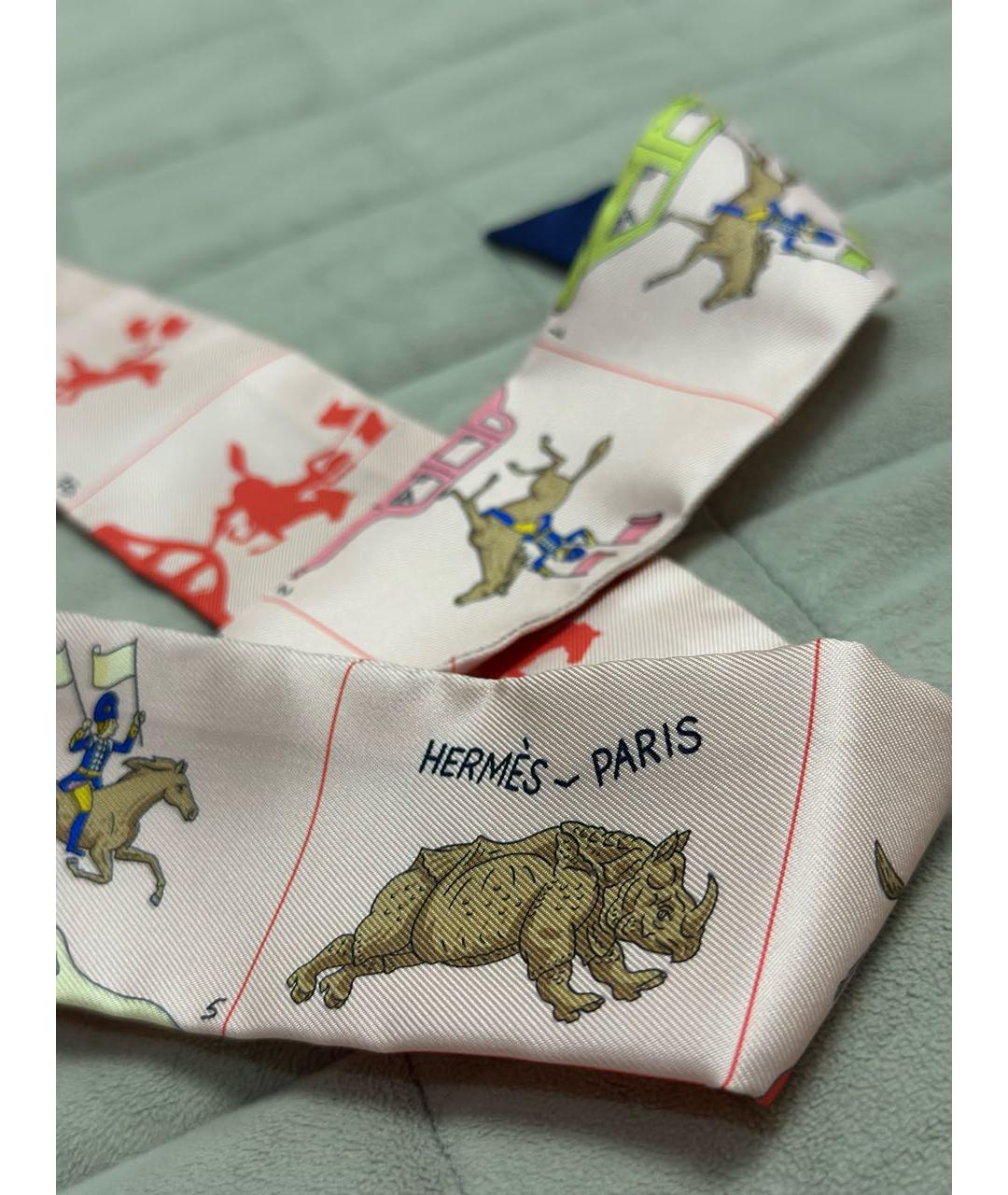 HERMES Мульти шелковый платок, фото 4