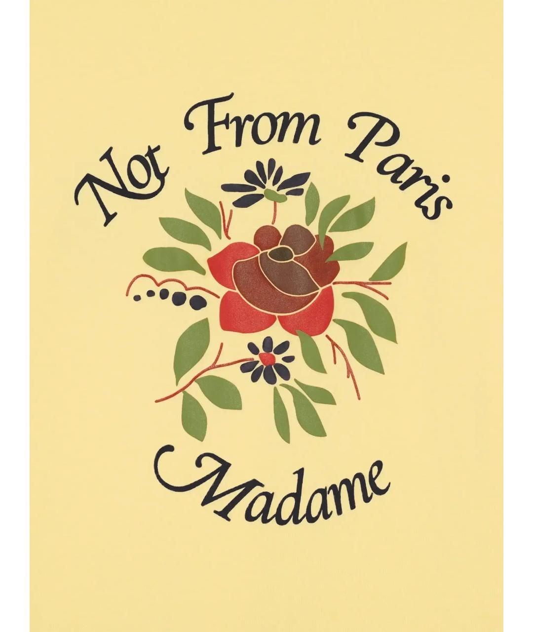 Drole de Monsieur Желтая хлопковая футболка, фото 3