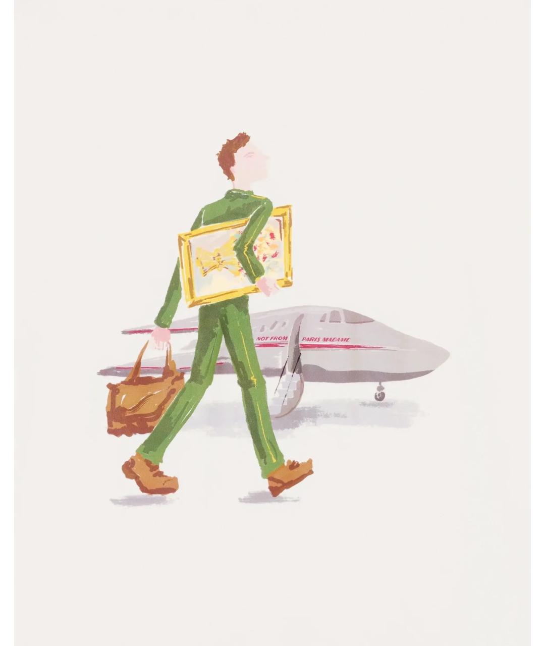 Drole de Monsieur Белая хлопковая футболка, фото 3