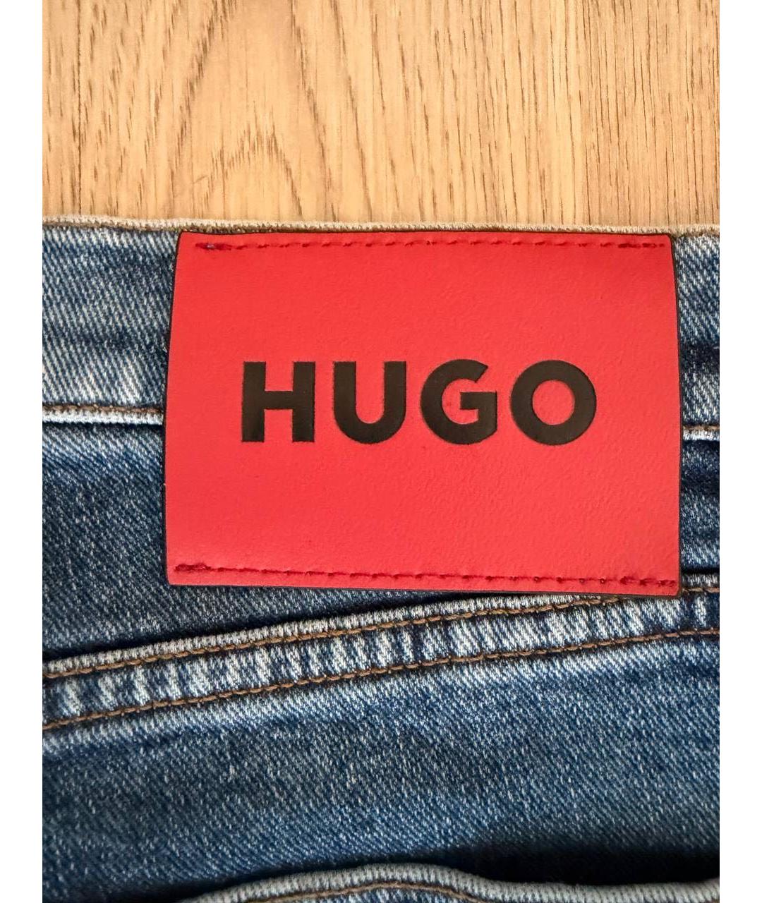 HUGO BOSS Темно-синие хлопковые джинсы скинни, фото 4