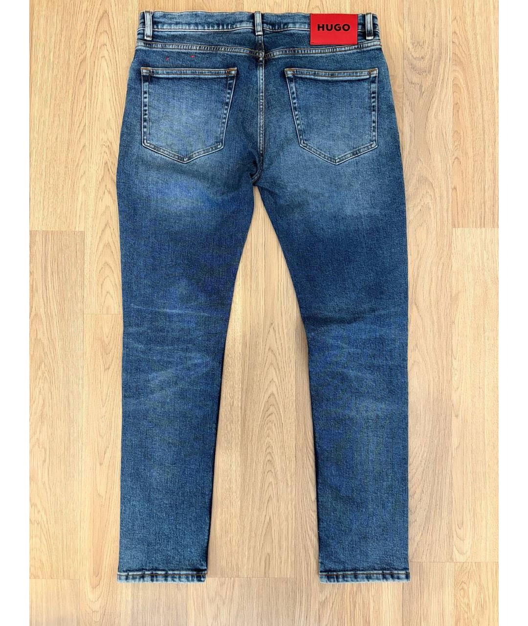 HUGO BOSS Темно-синие хлопковые джинсы скинни, фото 2