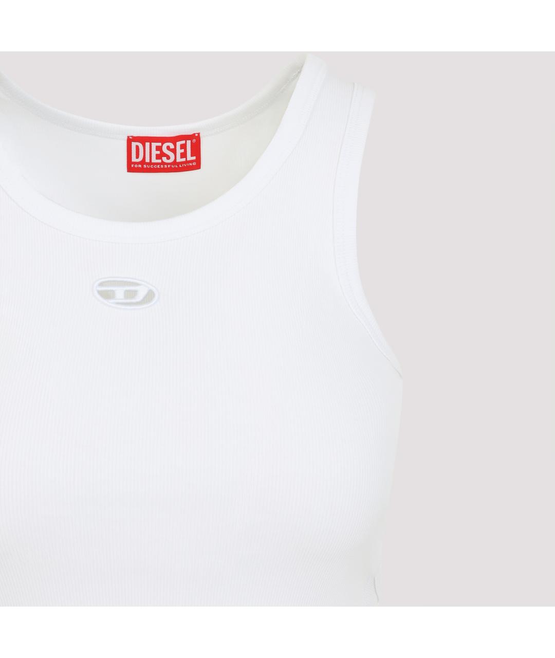 DIESEL Белая хлопковая майка, фото 3