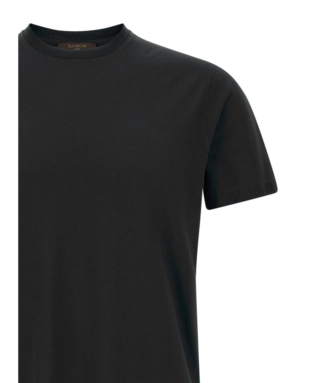 ZANONE Черная хлопковая футболка, фото 3