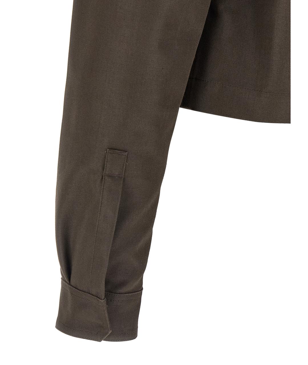 RICK OWENS Коричневая хлопковая кэжуал рубашка, фото 4