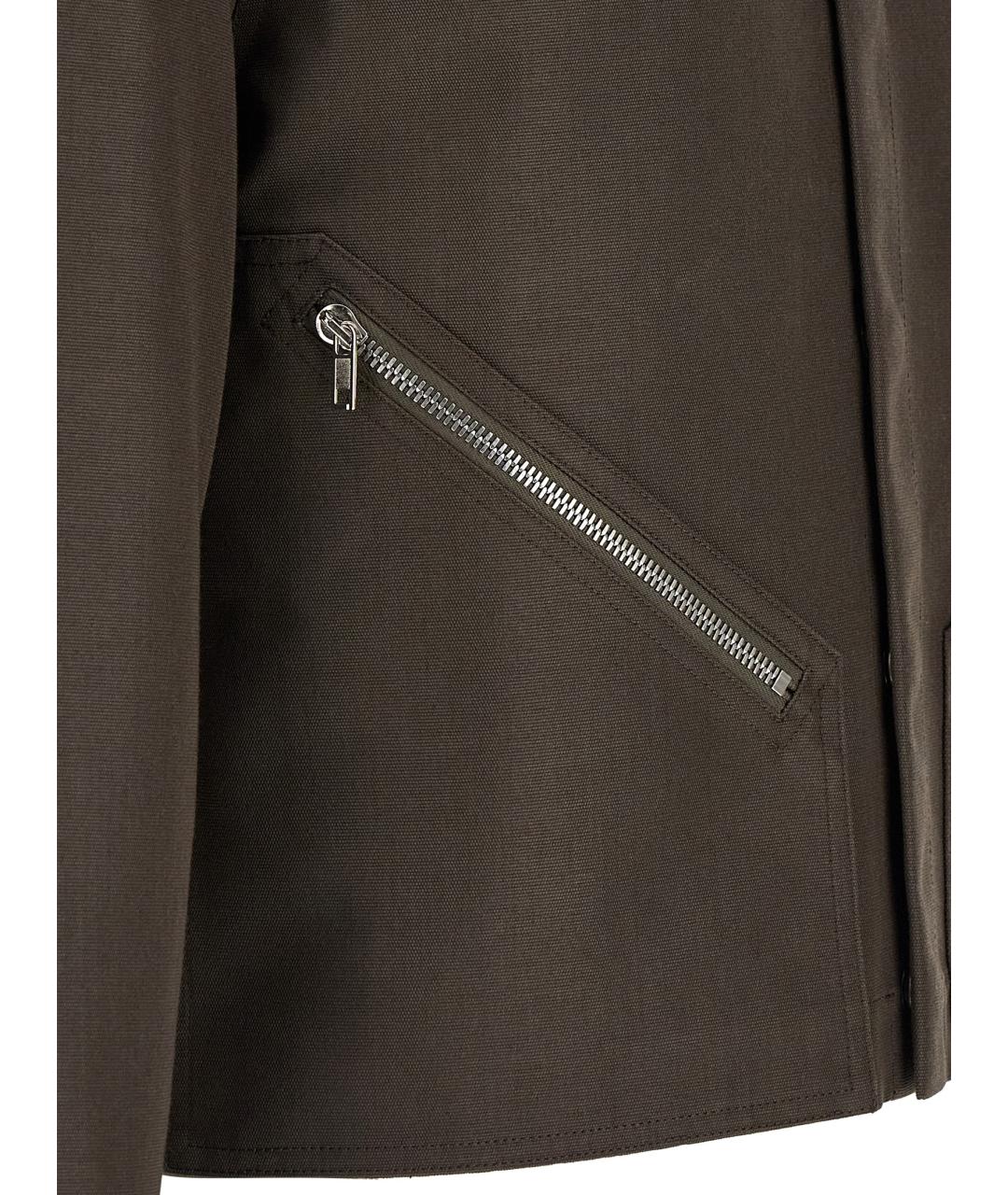 RICK OWENS Коричневая хлопковая кэжуал рубашка, фото 5