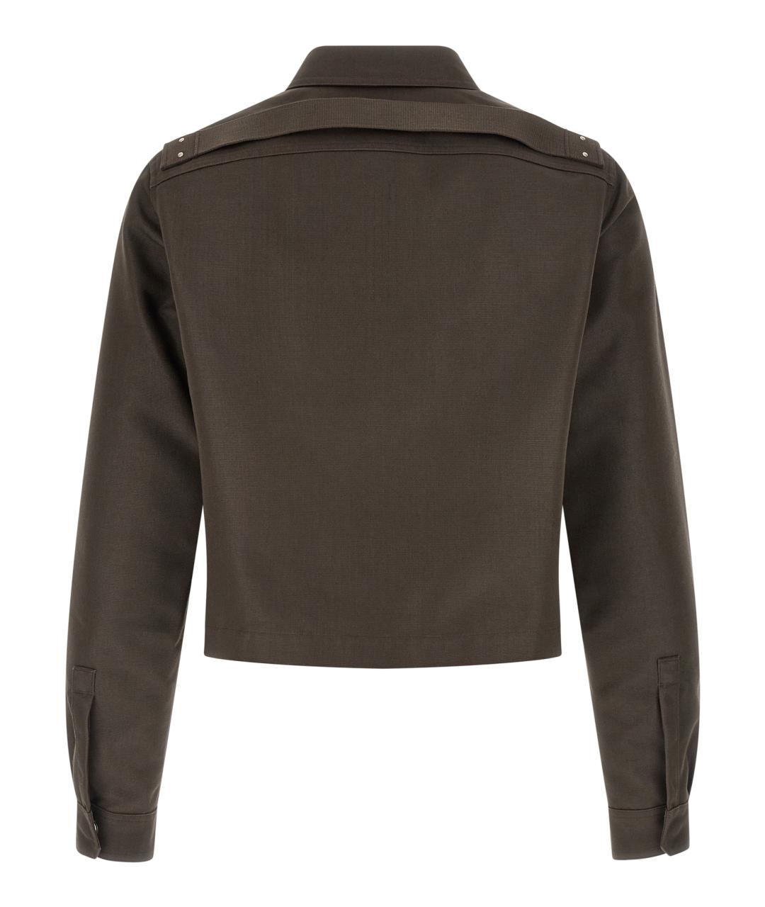 RICK OWENS Коричневая хлопковая кэжуал рубашка, фото 2