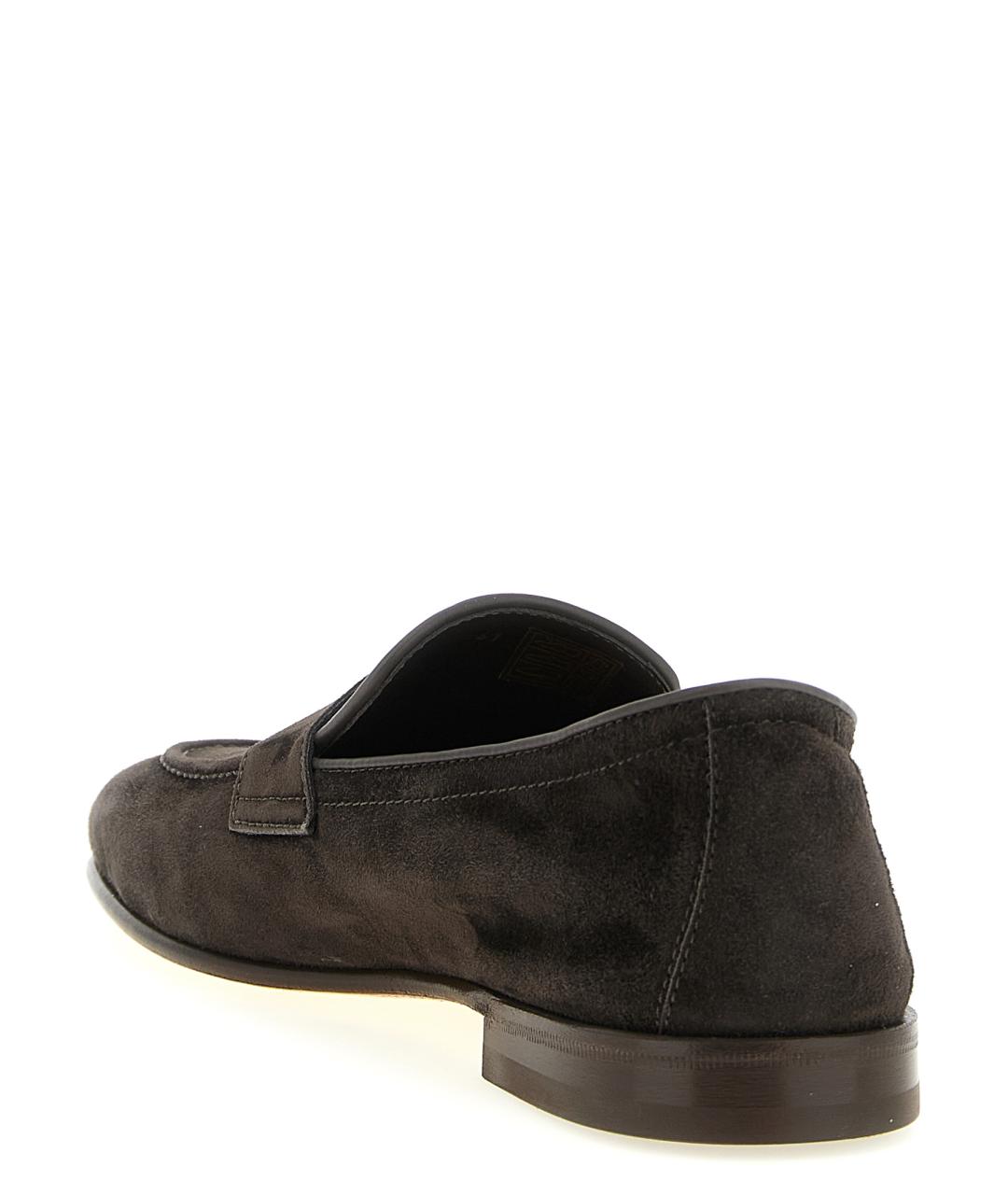 BRUNELLO CUCINELLI Коричневые замшевые лоферы, фото 3