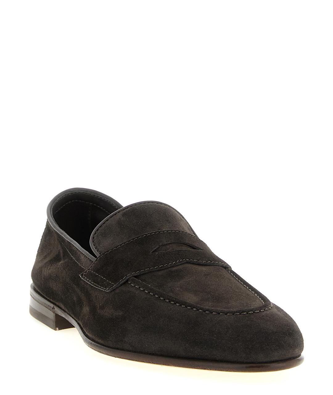 BRUNELLO CUCINELLI Коричневые замшевые лоферы, фото 2
