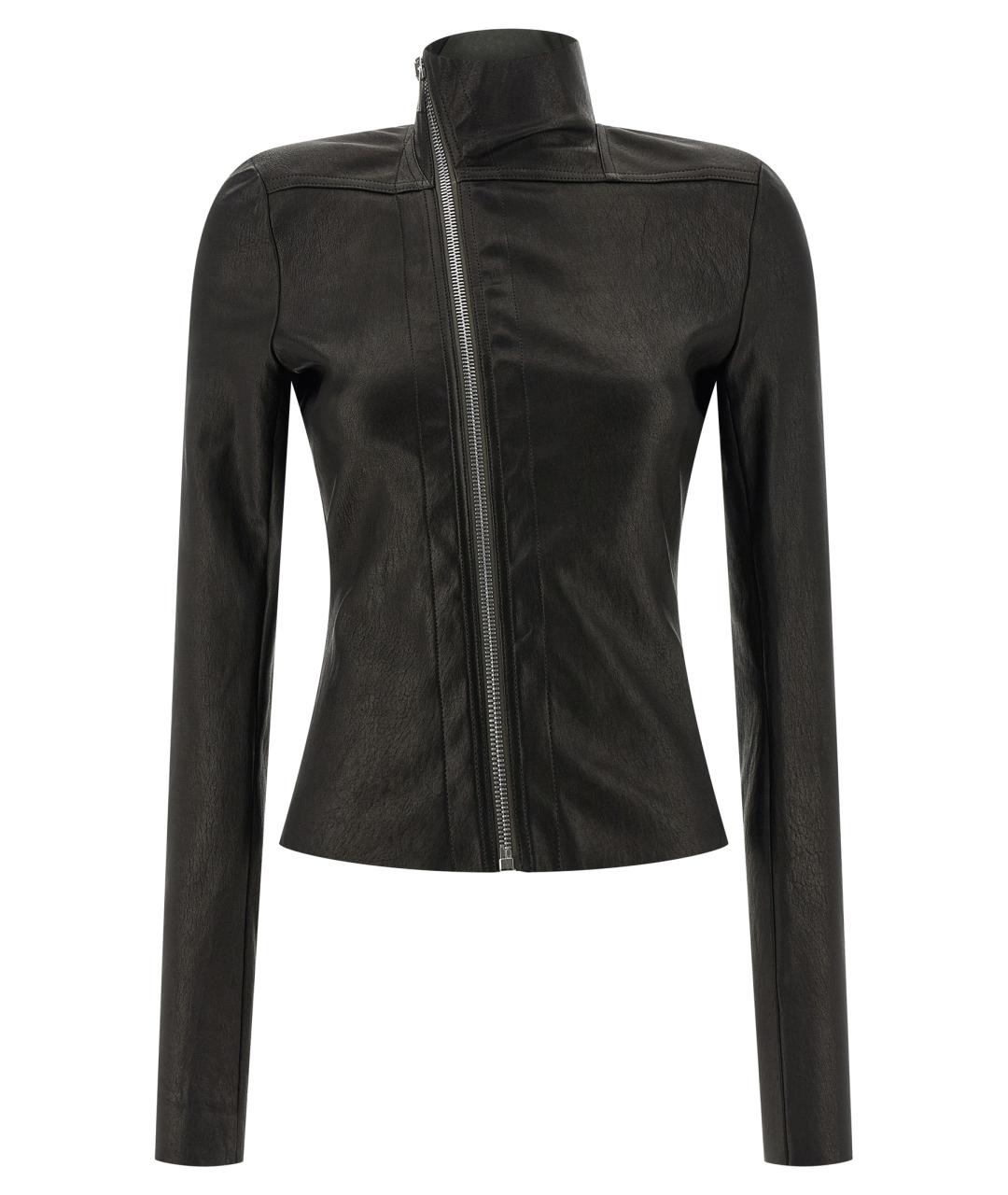 RICK OWENS Черная кожаная куртка, фото 1