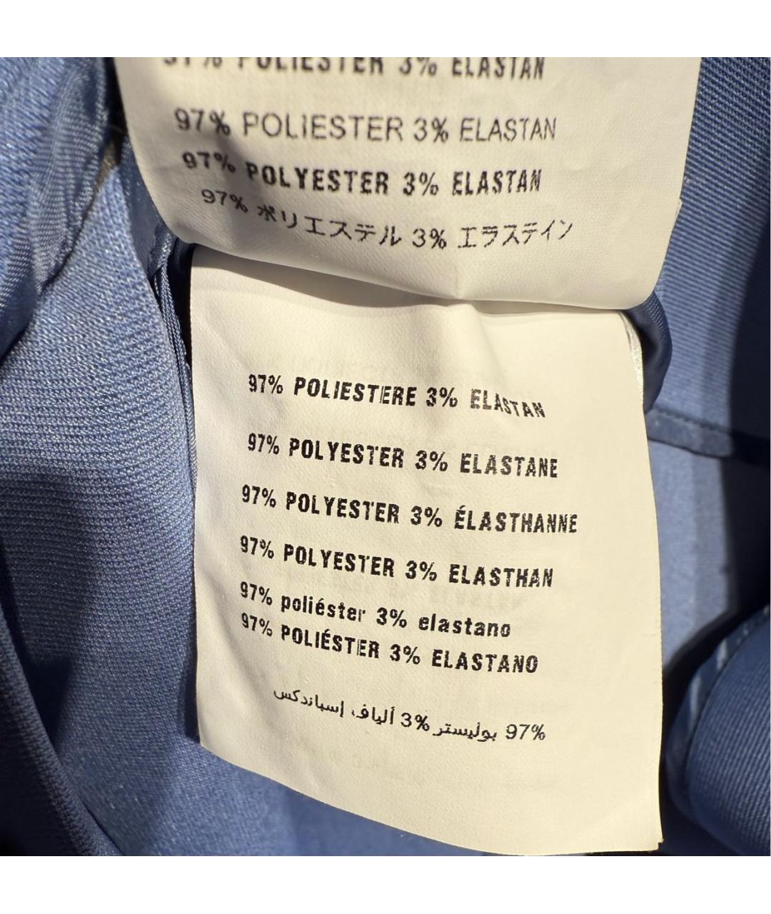 PRADA Голубая полиэстеровая юбка мини, фото 5