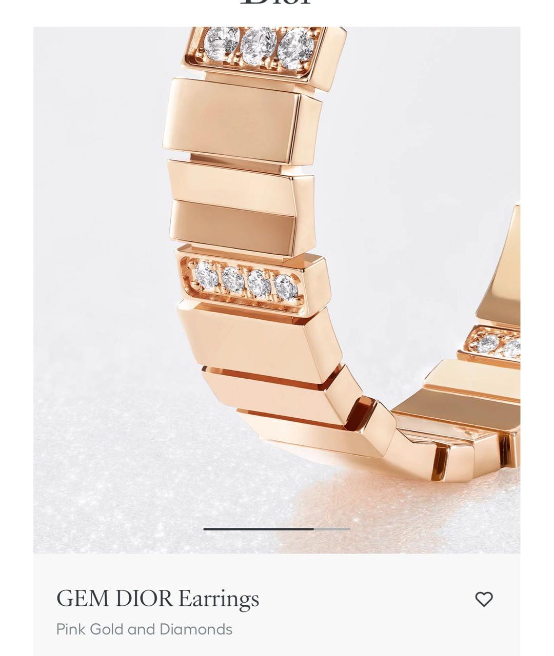 CHRISTIAN DIOR Золотые серьги из розового золота, фото 3