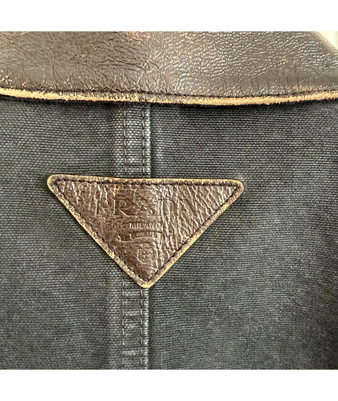 PRADA Антрацитовая деним куртка, фото 3