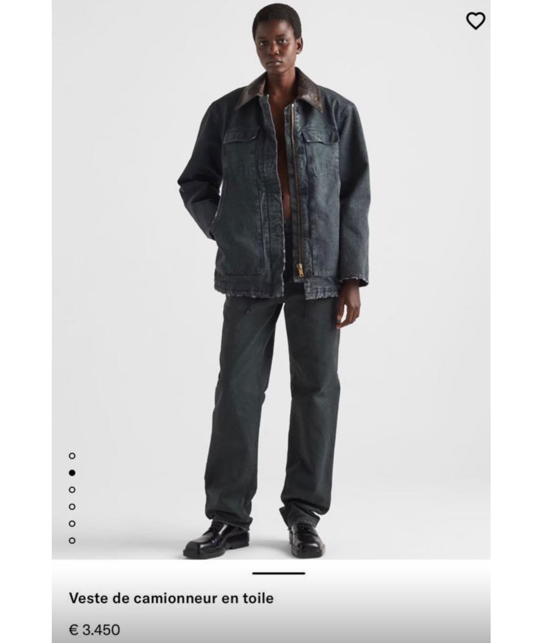 PRADA Антрацитовая деним куртка, фото 7