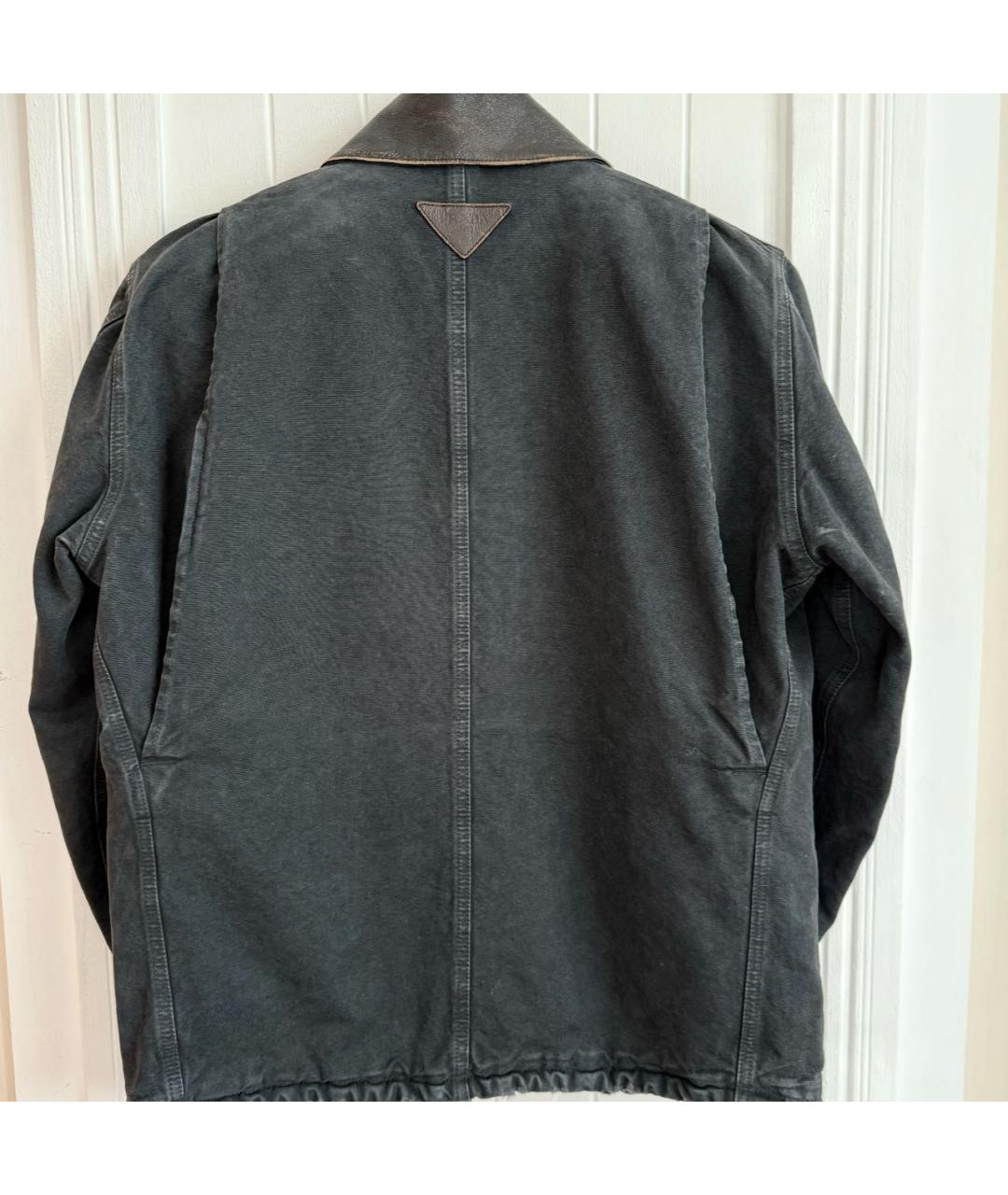 PRADA Антрацитовая деним куртка, фото 2