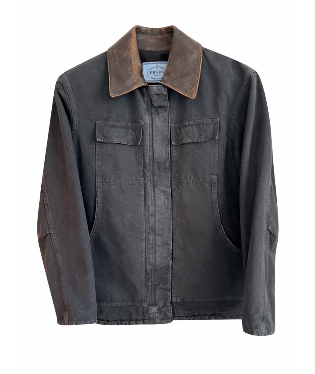PRADA Антрацитовая деним куртка, фото 1