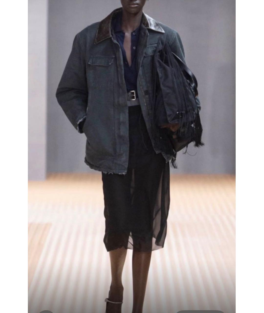 PRADA Антрацитовая деним куртка, фото 5