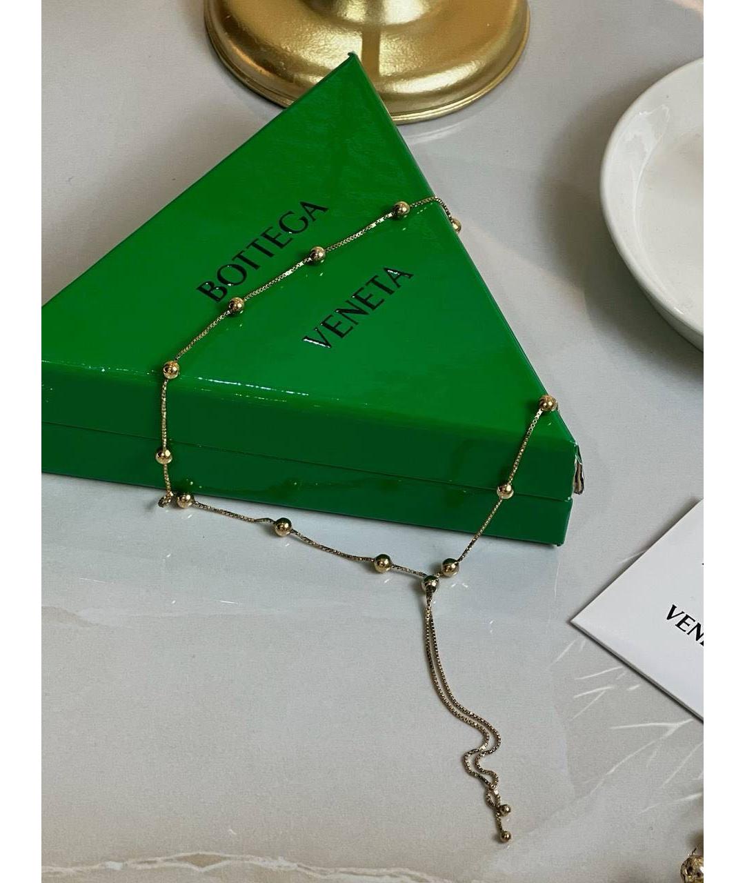 BOTTEGA VENETA Золотое серебряное колье, фото 5