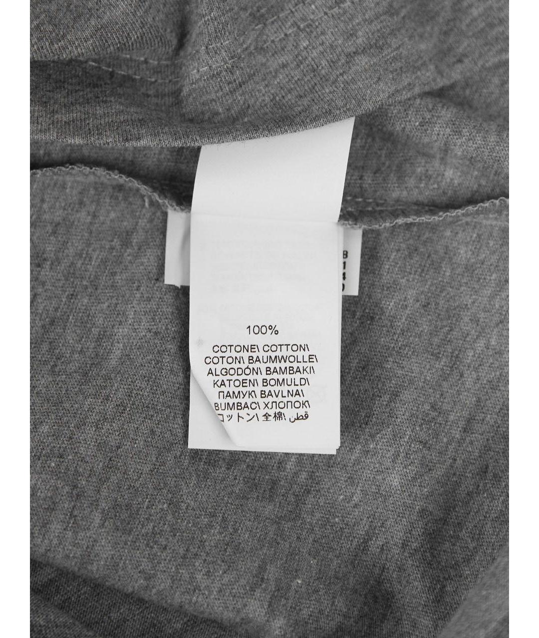 BRUNELLO CUCINELLI Серая хлопковая футболка, фото 8