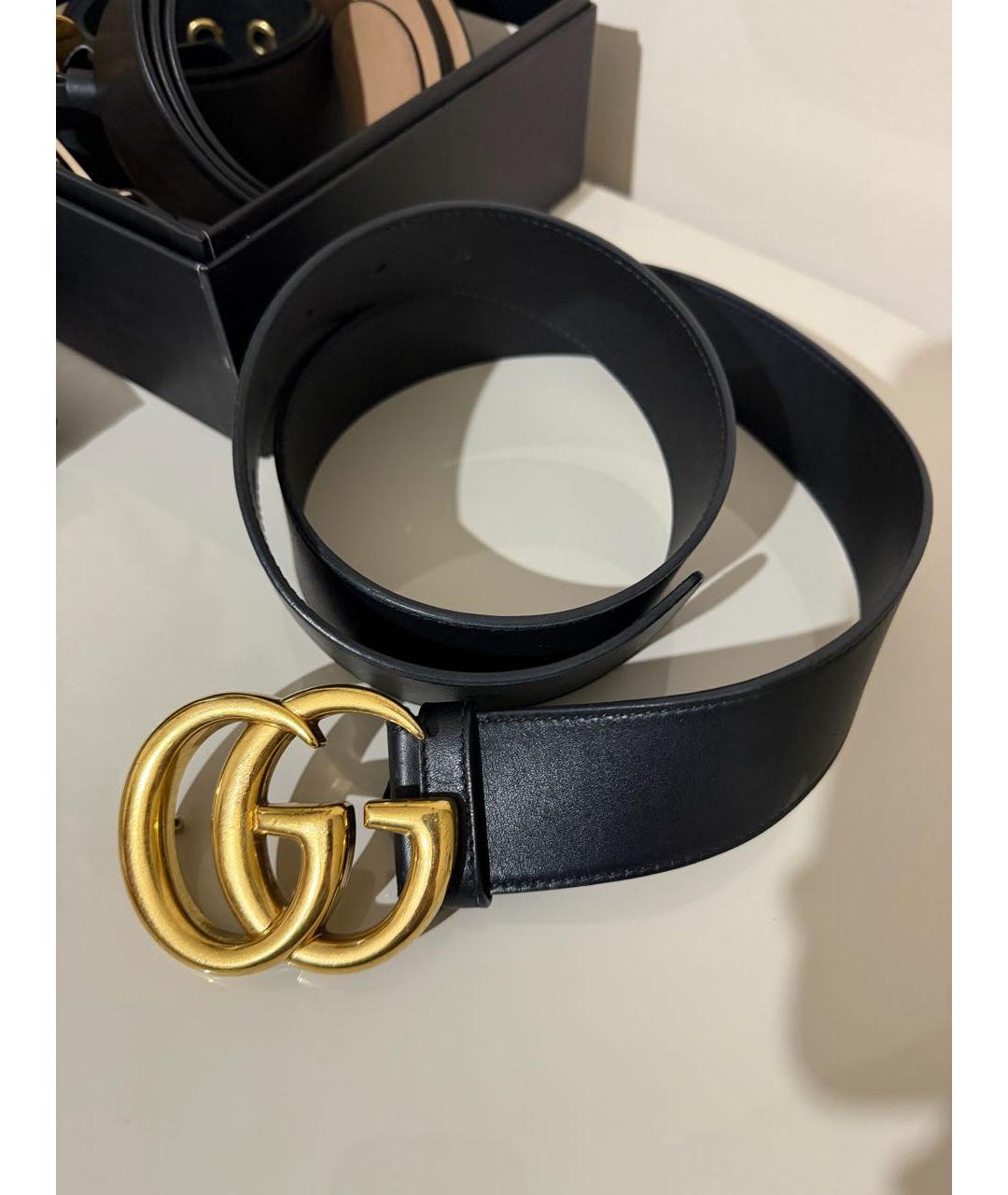 GUCCI Черный кожаный ремень, фото 4