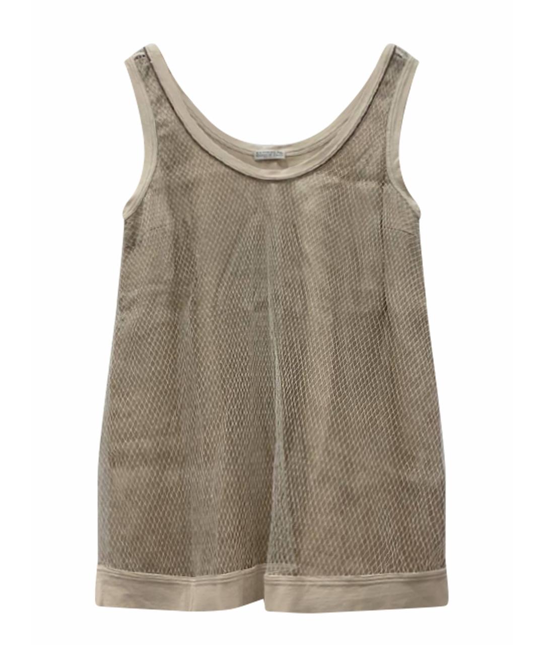 BRUNELLO CUCINELLI Бежевая полиамидовая майка, фото 1