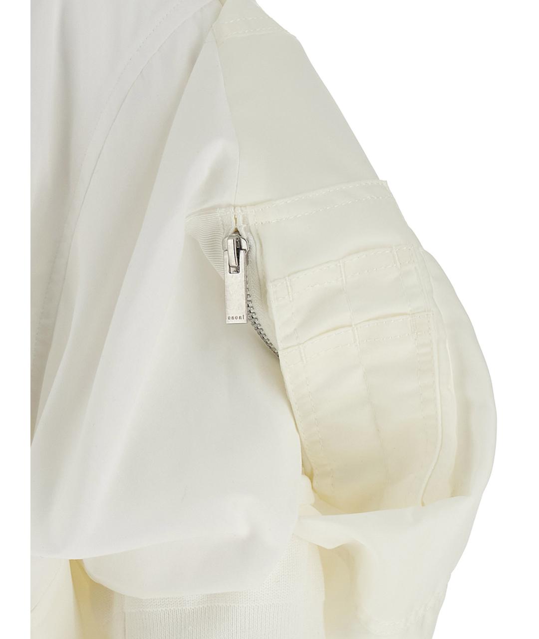 SACAI Белая хлопковая рубашка, фото 3