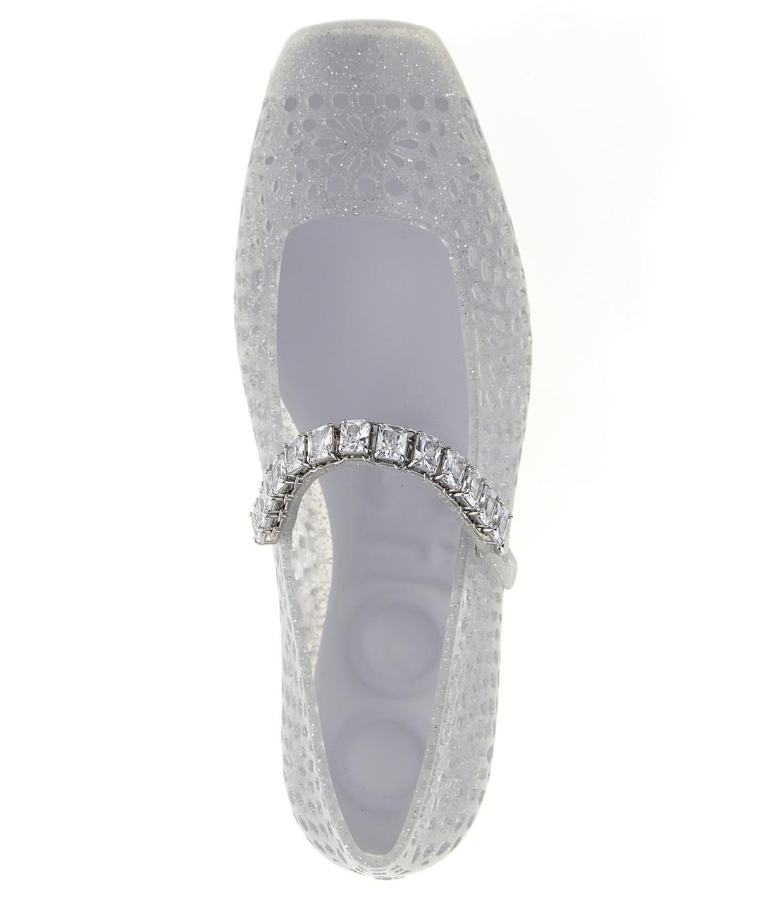 JIMMY CHOO Серебряные синтетические балетки, фото 4