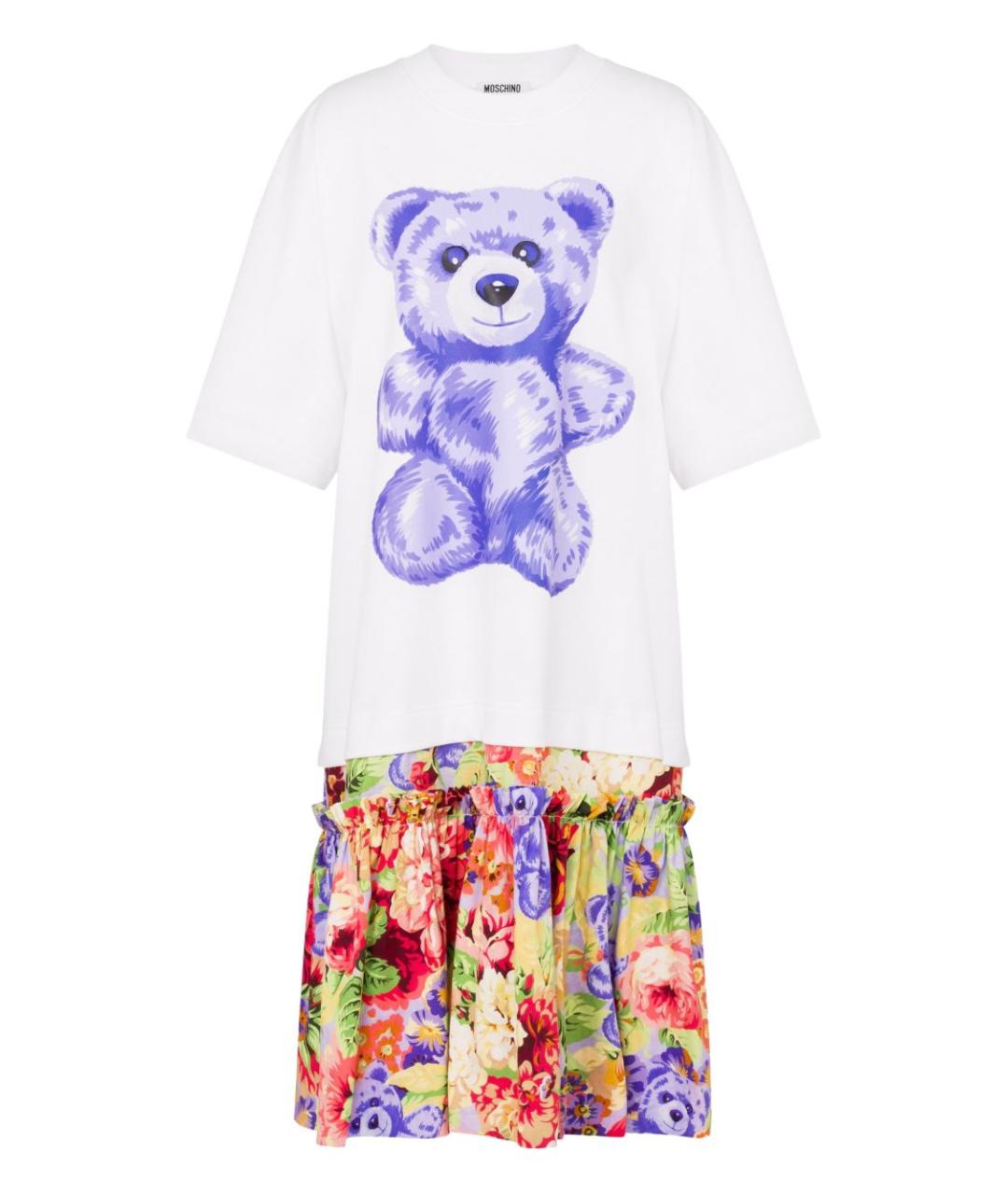 MOSCHINO Мульти хлопковое повседневное платье, фото 1