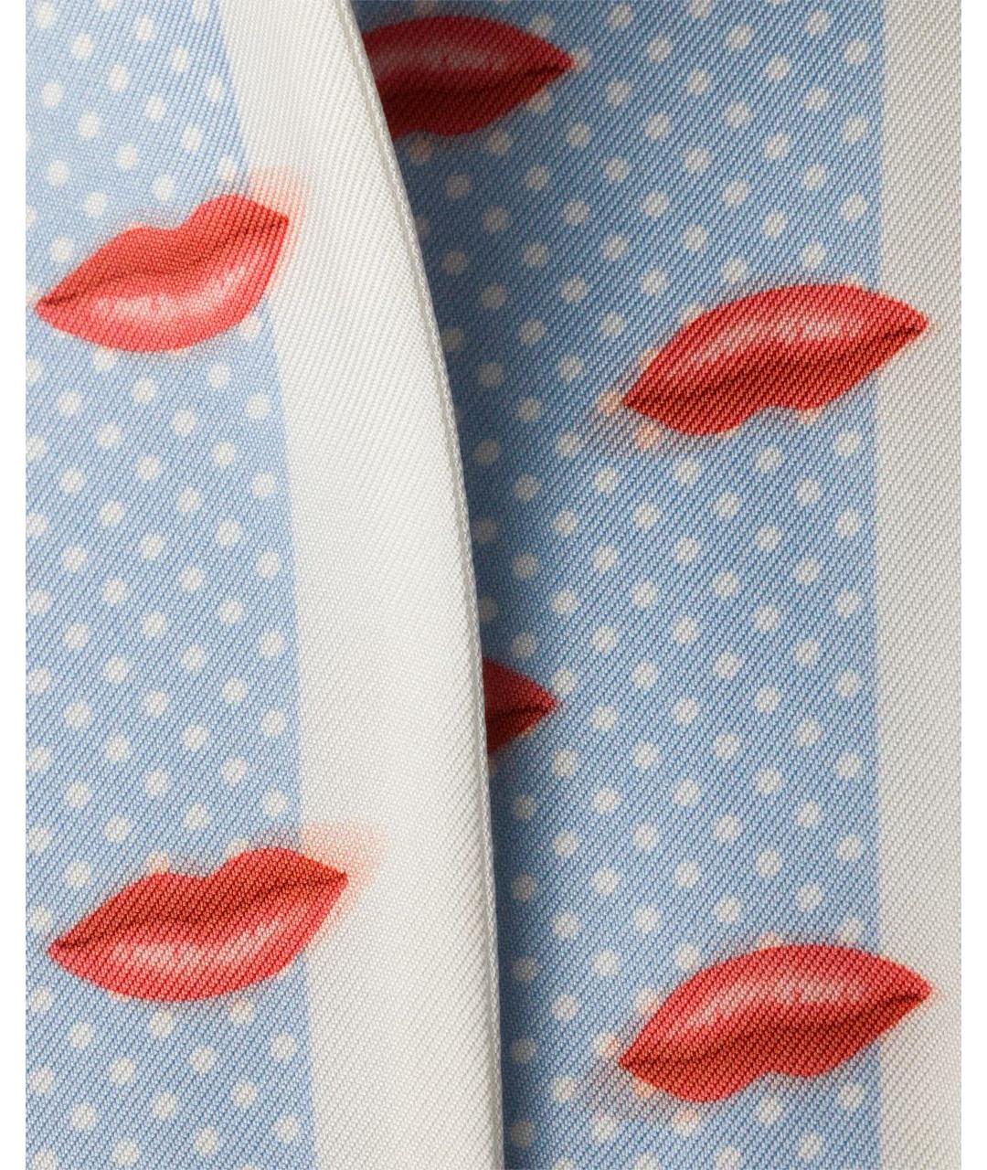 PRADA Голубой шелковый шарф, фото 2