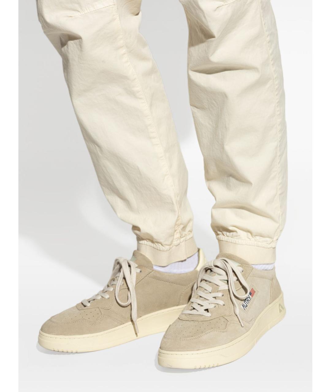 AUTRY Бежевые замшевые низкие кроссовки / кеды, фото 5