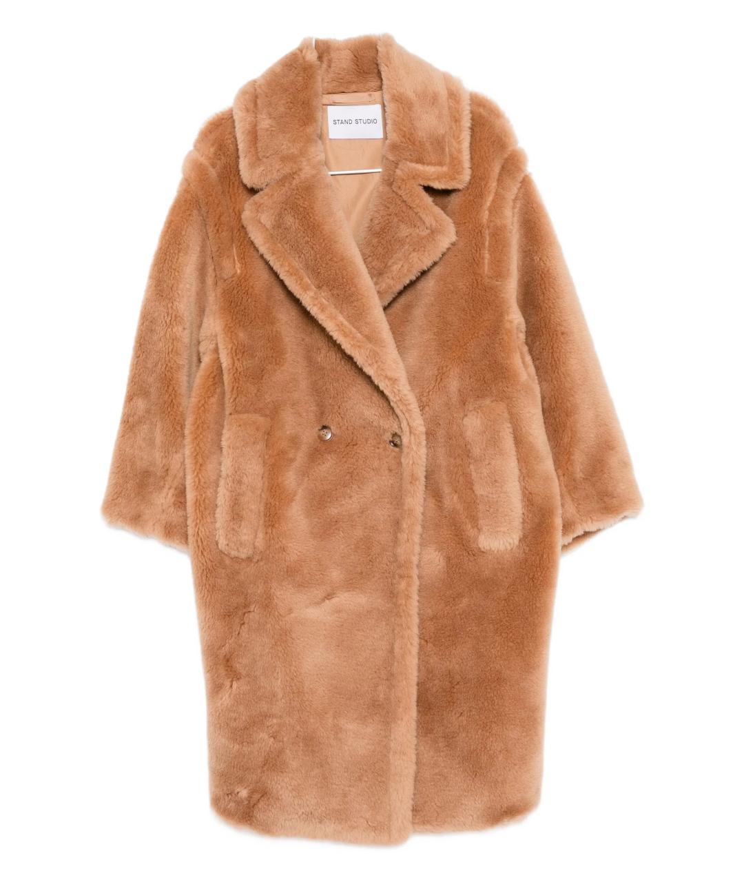 STAND STUDIO Бежевое шерстяное пальто, фото 1