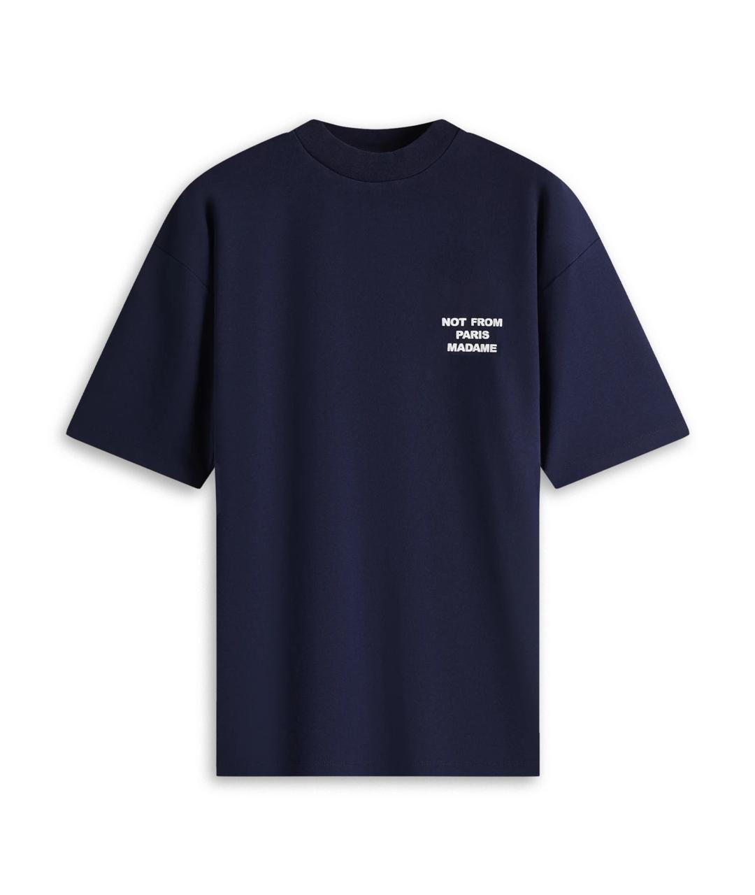 Drole de Monsieur Синяя хлопковая футболка, фото 1