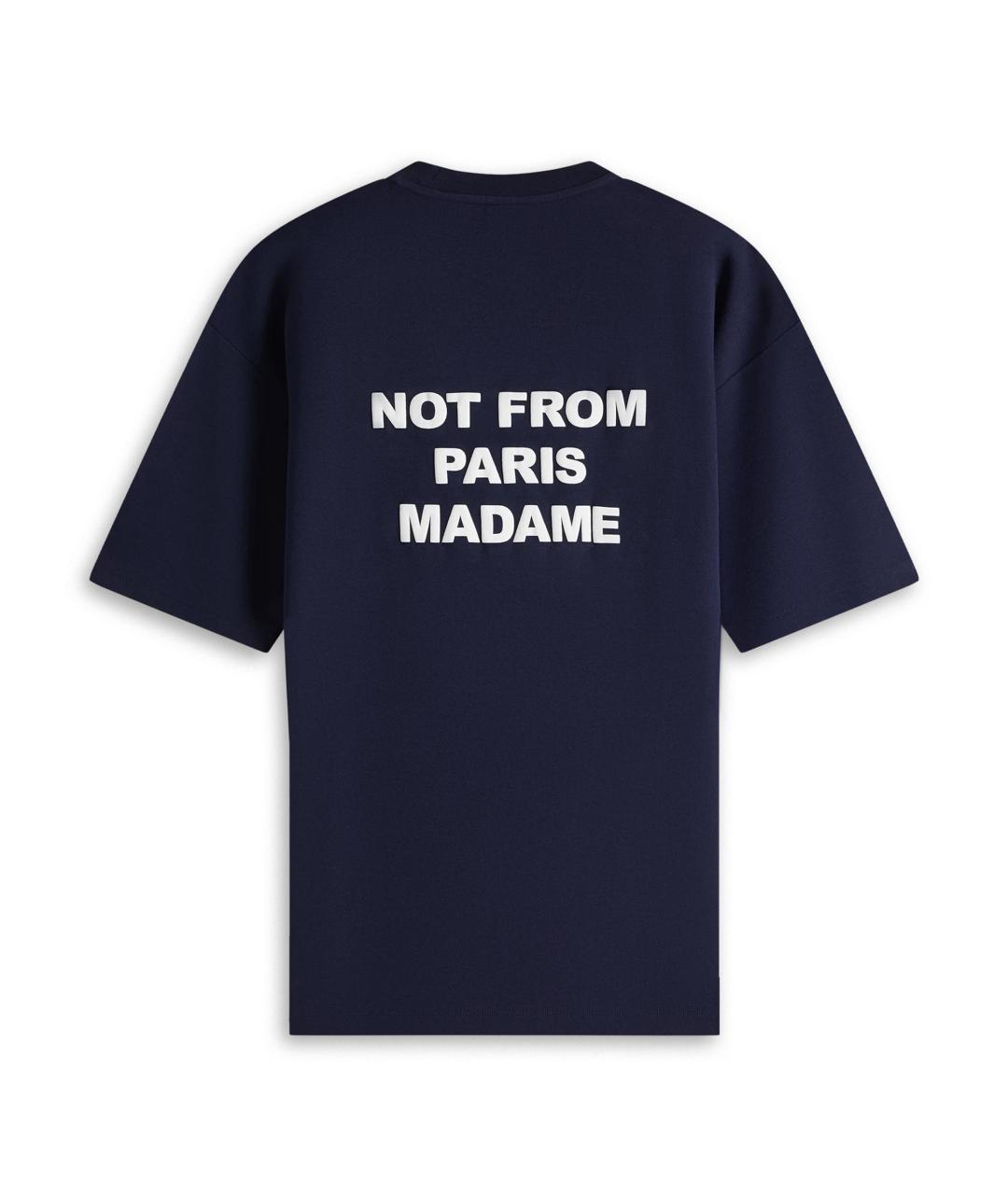 Drole de Monsieur Синяя хлопковая футболка, фото 2