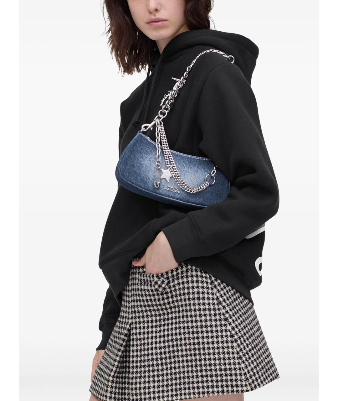 MARC JACOBS Синяя хлопковая сумка через плечо, фото 2