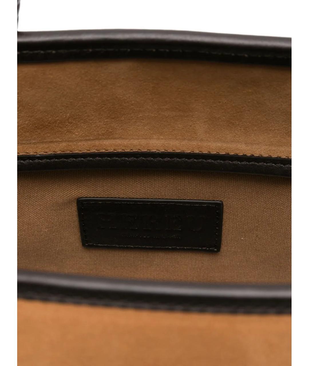 HEREU Коричневая замшевая сумка тоут, фото 5