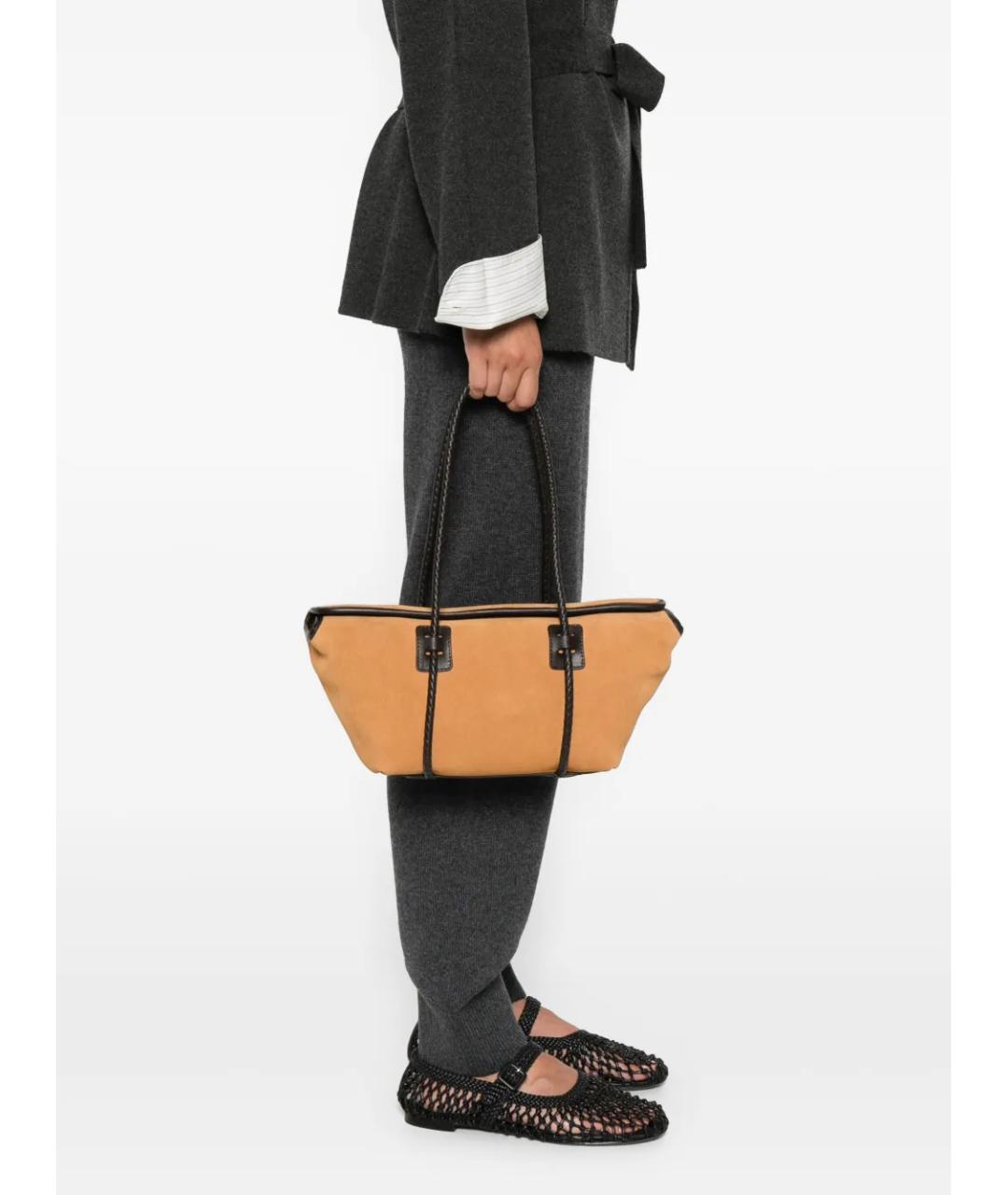 HEREU Коричневая замшевая сумка тоут, фото 2