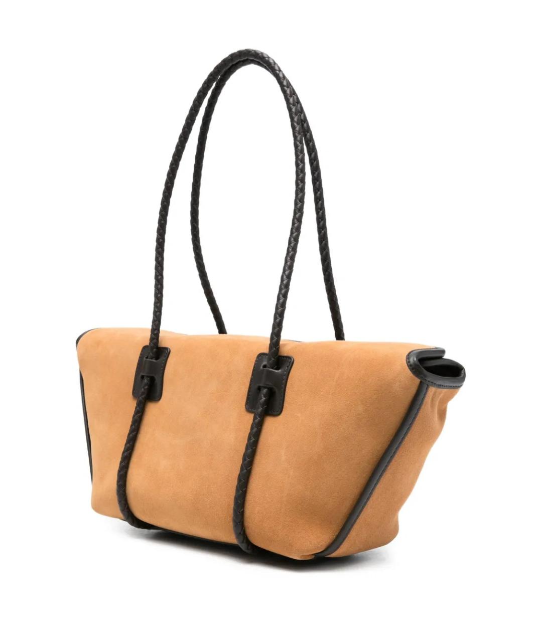 HEREU Коричневая замшевая сумка тоут, фото 3