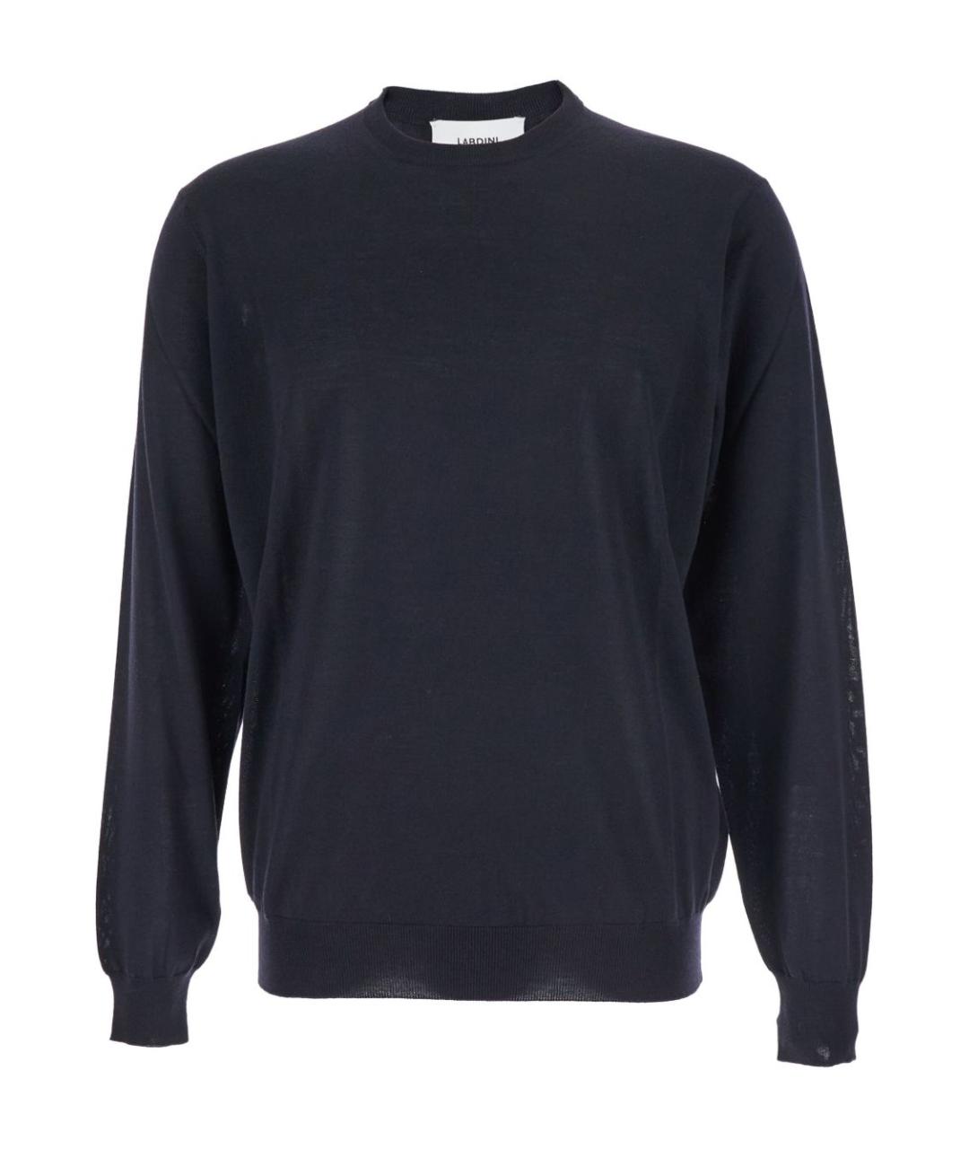 LARDINI Синий шерстяной джемпер / свитер, фото 1