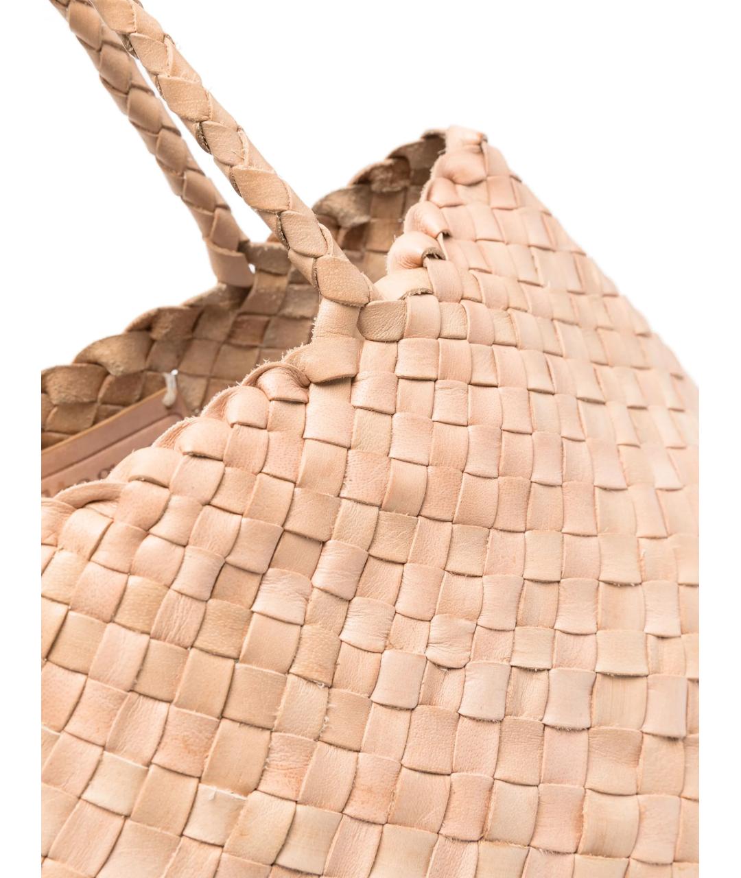 Dragon Diffusion Бежевая кожаная сумка тоут, фото 4